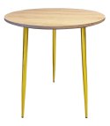 Stół okrągły VINCI OAK WOOD 70 cm GOLD