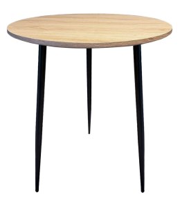 Stół okrągły VINCI OAK WOOD 70 cm SMOKE
