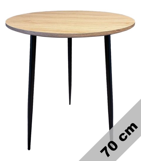 Stół okrągły VINCI OAK WOOD 70 cm SMOKE Stół okrągły VINCI OAK WOOD 70 cm SMOKE