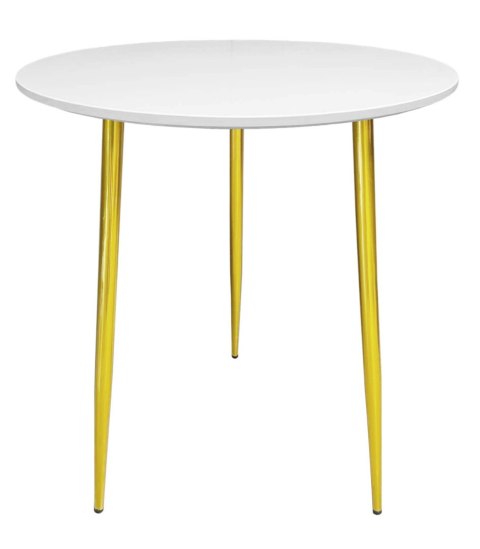 Stół okrągły VINCI WHITE 70 cm GOLD Stół okrągły VINCI WHITE 70 cm GOLD