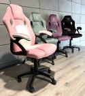 Fotel obrotowy do biurka CARRERA M ALCANTARA PINK FROST