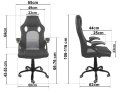Fotel obrotowy do biurka CARRERA M BLACK FABRIC