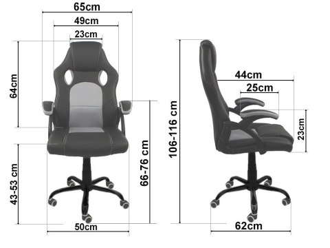 Fotel obrotowy do biurka CARRERA M BLACK FABRIC Fotel obrotowy do biurka CARRERA M BLACK FABRIC