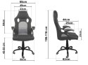 Fotel obrotowy do biurka CARRERA M STONE FABRIC