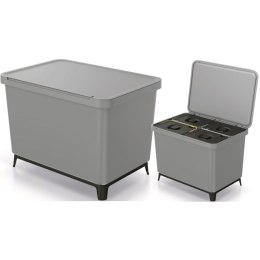 ŚMIETNIK KOSZE NA ŚMIECI SYSTEMA SORTIBOX 4W1 SMOOTH GRAY