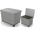 ŚMIETNIK KOSZE NA ŚMIECI SYSTEMA SORTIBOX 4W1 SMOOTH GRAY