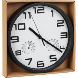 ZEGAR ŚCIENNY 25CM Z TERMOMETREM BIAŁY