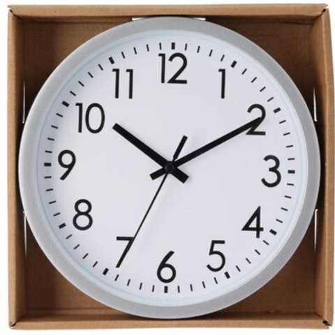 ZEGAR ŚCIENNY PP 20CM SREBRNY ZEGAR ŚCIENNY PP 20CM SREBRNY