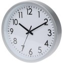 ZEGAR ŚCIENNY PP 20CM SREBRNY