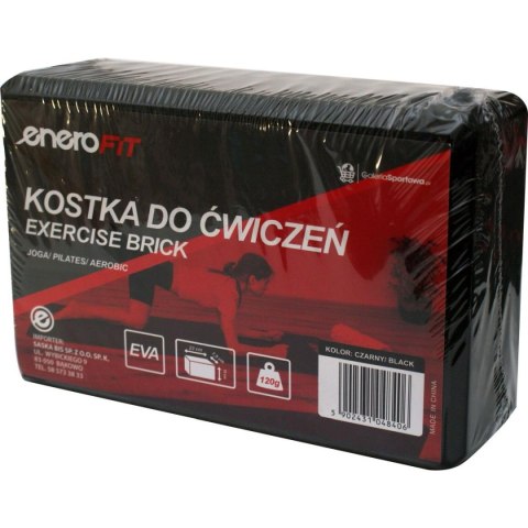 BLOK KOSTKA DO ĆWICZEŃ JOGA PILATES FITNESS CZARNA ENERO FIT BLOK KOSTKA DO ĆWICZEŃ JOGA PILATES FITNESS CZARNA ENERO FIT