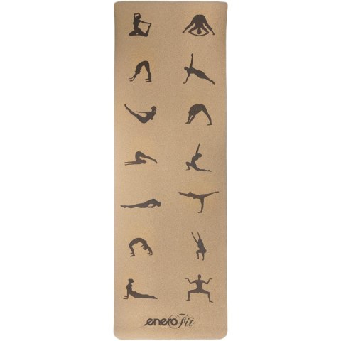 KORKOWA MATA DO JOGI SKŁADANA 183x61x0.4CM ENERO FIT KORKOWA MATA DO JOGI SKŁADANA 183x61x0.4CM ENERO FIT