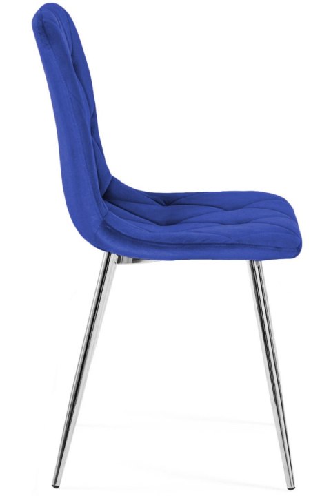 Krzesło tapicerowane BORGO VELVET BLUE SILVER Krzesło tapicerowane BORGO VELVET BLUE SILVER