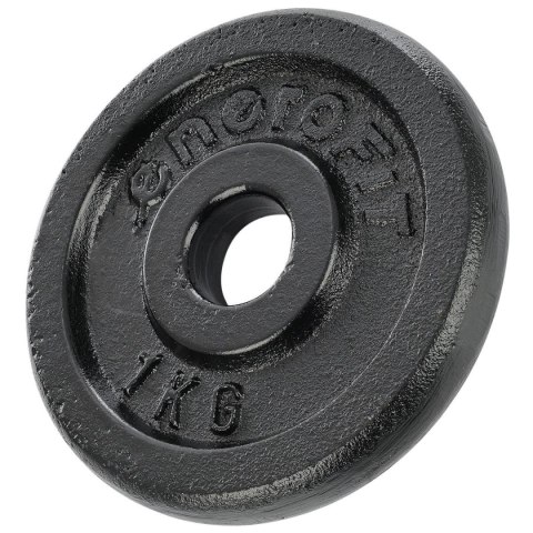 OBCIĄŻENIE ŻELIWNE CZARNE 1 KG ENERO FIT fi26,5 OBCIĄŻENIE ŻELIWNE CZARNE 1 KG ENERO FIT fi26,5