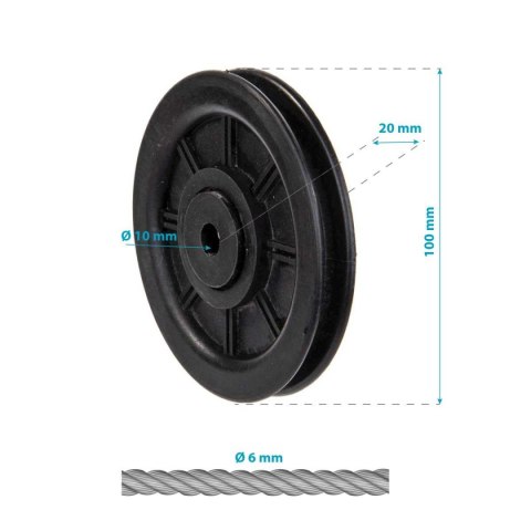 ROLKA fi 100MM NA LINKĘ DO ATLASU fi 6MM ENERO FIT ROLKA fi 100MM NA LINKĘ DO ATLASU fi 6MM ENERO FIT