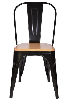 Krzesło metalowe loft CORSICA NERO PINE