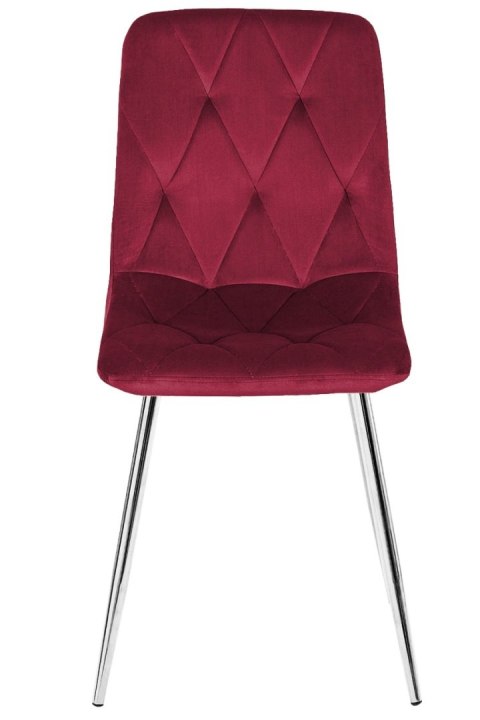 Krzesło tapicerowane BORGO VELVET BURGUNDY SILVER Krzesło tapicerowane BORGO VELVET BURGUNDY SILVER