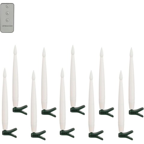 LAMPKI CHOINKOWE ŁAŃCUCH ŚWIETLNY ŚWIECZKI 10 LED CIEPŁY BIAŁY LUCA
