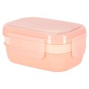 Lunch box śniadaniówka pudełko śniadaniowe z przegródkami dzielone 1900ml morelowe
