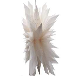 GWIAZDA DEKORACYJNA PAPIEROWA 3D 50CM BIAŁA