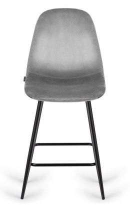 Krzesło barowe AVA GREY VELVET hoker BAR