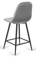 Krzesło barowe AVA GREY VELVET hoker BAR