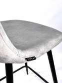 Krzesło barowe AVA GREY VELVET hoker BAR