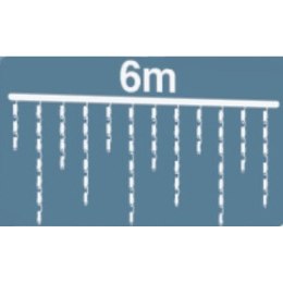 LAMPKI CHOINKOWE KURTYNA ŚWIETLNA ZEW 180 LED STEROWNIK TIMER ZIMNY BIAŁY KABEL ZIELONY