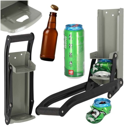 Zgniatarka wisząca zgniatacz do puszek z uchwytem otwieracz do butelek