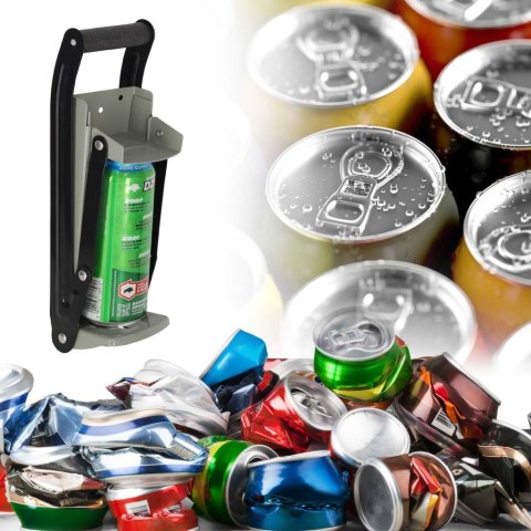 Zgniatarka wisząca zgniatacz do puszek z uchwytem otwieracz do butelek