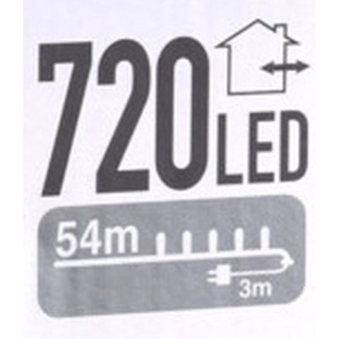LAMPKI CHOINKOWE ŁAŃCUCH ŚWIETLNY 720 LED CIEPŁY BIAŁY