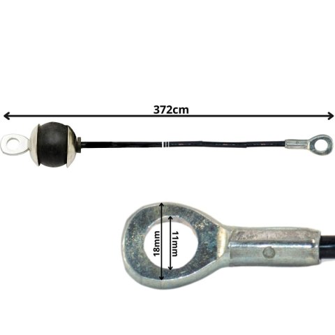 LINKA DO ATLASU 372CM OCZKO OCZKO STALOWE ODBOJNIK GUMOWY