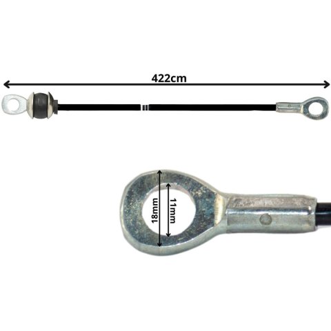LINKA DO ATLASU 422CM OCZKO OCZKO STALOWE ODBOJNIK GUMOWY