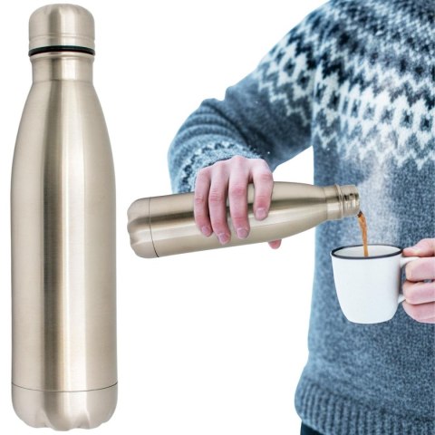 BUTELKA TERMICZNA TURYSTYCZNA STALOWA INOX 500ML