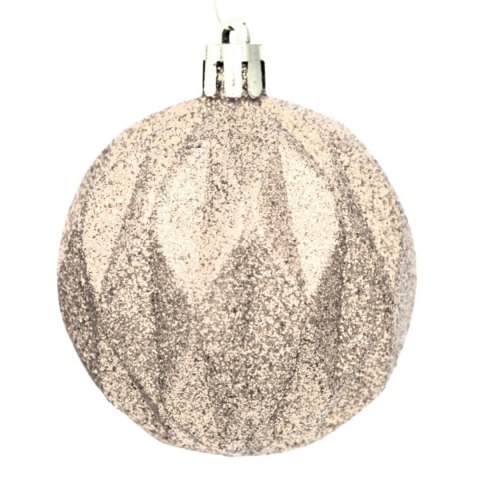 BOMBKA DEKORACYJNA PLASTIKOWA BEZPIECZNA 35SZT ŚR 60MM CHAMPAGNE