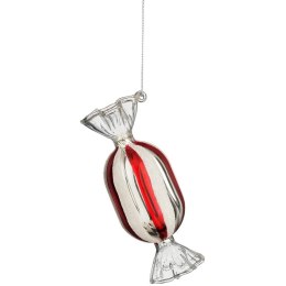 BOMBKA FORMÓWKA SZKLANA CUKIEREK 13CM MICA SREBRNY