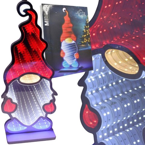 DEKORACJA LUSTRZANA Z DIODAMI LED EFEKT INFINITY MIRROR KRASNAL