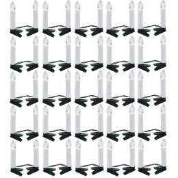 LAMPKI CHOINKOWE ŁAŃCUCH ŚWIETLNY ŚWIECZKI 50 LED CIEPŁY BIAŁY