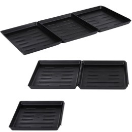 OCIEKACZ NA BUTY PODSTAWKA NA KWIATY MISKĘ DLA ZWIERZĄT CZARNY 3 SZT