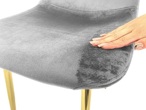 Krzesło tapicerowane GIULIA VELVET GREY GOLD II GATUNEK