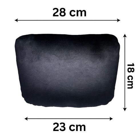 Poduszka zagłówek BLACK ALCANTARA H