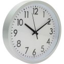 ZEGAR ŚCIENNY PP 20CM SREBRNY