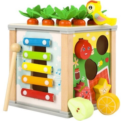 Kostka edukacyjna drewniana- sorter Kruzzel 22566 Kostka edukacyjna drewniana- sorter Kruzzel 22566