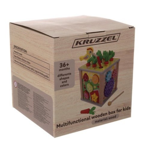 Kostka edukacyjna drewniana- sorter Kruzzel 22566 Kostka edukacyjna drewniana- sorter Kruzzel 22566