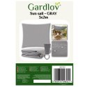 Żagiel przeciwsłoneczny 3x2m - szary Gardlov 23162