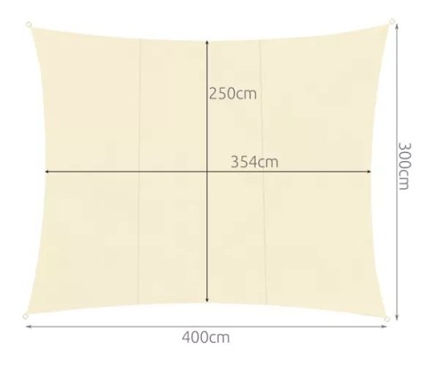Żagiel przeciwsłoneczny 4x3m- beżowy Gardlov 23144 Żagiel przeciwsłoneczny 4x3m- beżowy Gardlov 23144