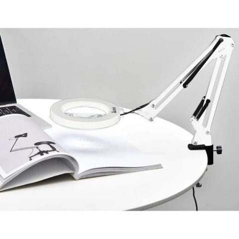 Lampa kosmetyczna z lupą- biała Izoxis 23894 Lampa kosmetyczna z lupą- biała Izoxis 23894