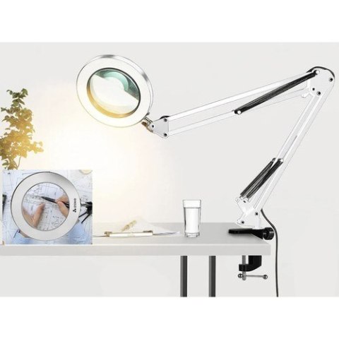 Lampa kosmetyczna z lupą- biała Izoxis 23894 Lampa kosmetyczna z lupą- biała Izoxis 23894