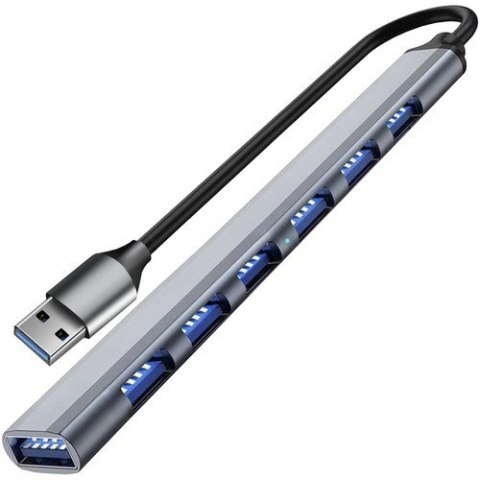 HUB USB- 1 port 3.2 + 6 portów 2.0 Izoxis 24374 HUB USB- 1 port 3.2 + 6 portów 2.0 Izoxis 24374