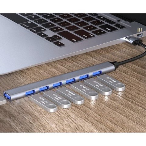 HUB USB- 1 port 3.2 + 6 portów 2.0 Izoxis 24374 HUB USB- 1 port 3.2 + 6 portów 2.0 Izoxis 24374