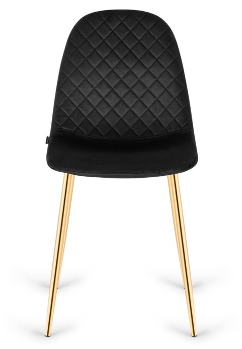 Krzesło tapicerowane CARO VELVET BLACK GOLD II GATUNEK Krzesło tapicerowane CARO VELVET BLACK GOLD II GATUNEK